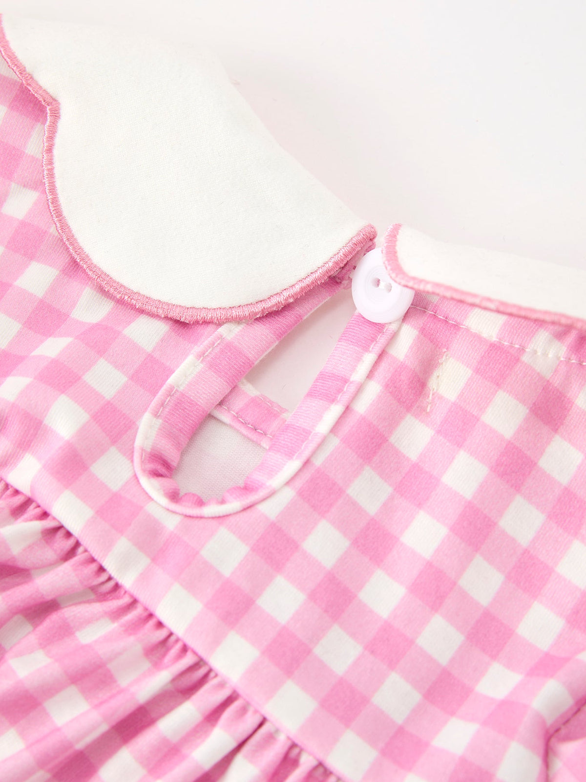 Thanksgiving Halloween Pumpkin Embroidery Pink Plaid Girls Bloomer Set - Rylee Faith Designs - Flyclothing LLC