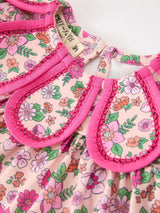 Hot Pink Floral Petals Collar Girl Bloomer Set - Rylee Faith Designs - Flyclothing LLC