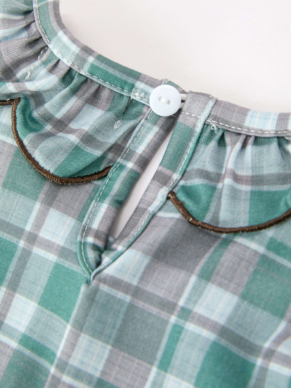 Plaid Moose Smocked Girls Puff Sleeve Dress - Rylee Faith Designs - Flyclothing LLC