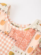 Thanksgiving Halloween Patchwork Girls Dress - Rylee Faith Designs - Flyclothing LLC