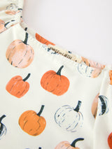 Fall Pumpkin Puff Sleeve Girls Dress - Rylee Faith Designs - Flyclothing LLC