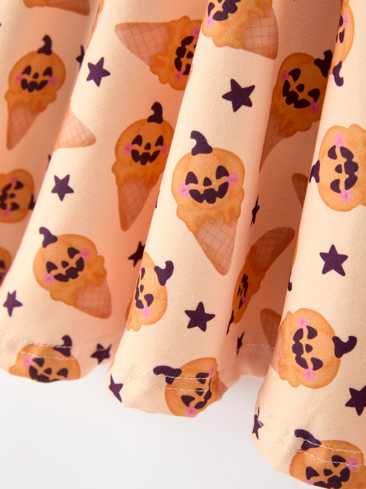 Halloween Pumpkin Girls Long Sleeve Dress - Rylee Faith Designs - Flyclothing LLC