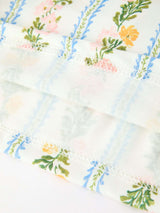 Fall Smocked Floral & Stripe Baby Girl Dress with Scallop Collar