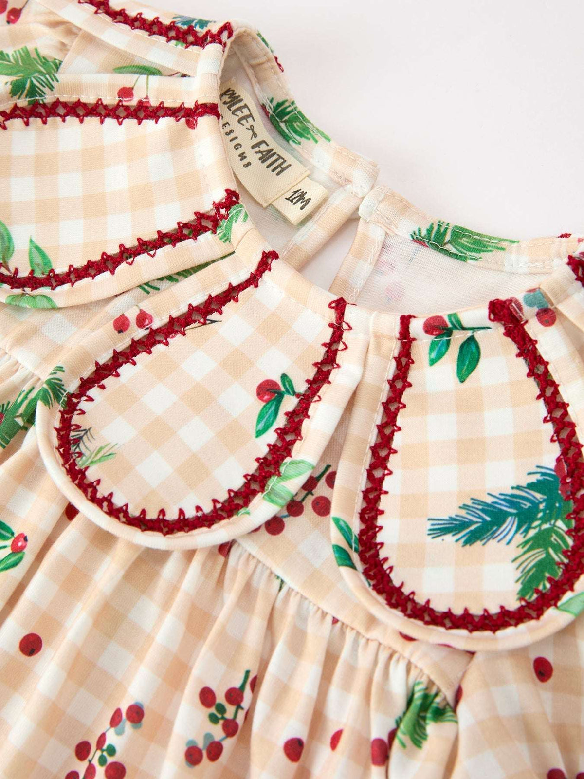 Fall Gingham Baby Bloomer Set Ruffle Collar Bow - Rylee Faith Designs - Flyclothing LLC