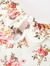 Fall Garden Girls Dress Smocked Petal Collar Bow - Rylee Faith Designs - Flyclothing LLC