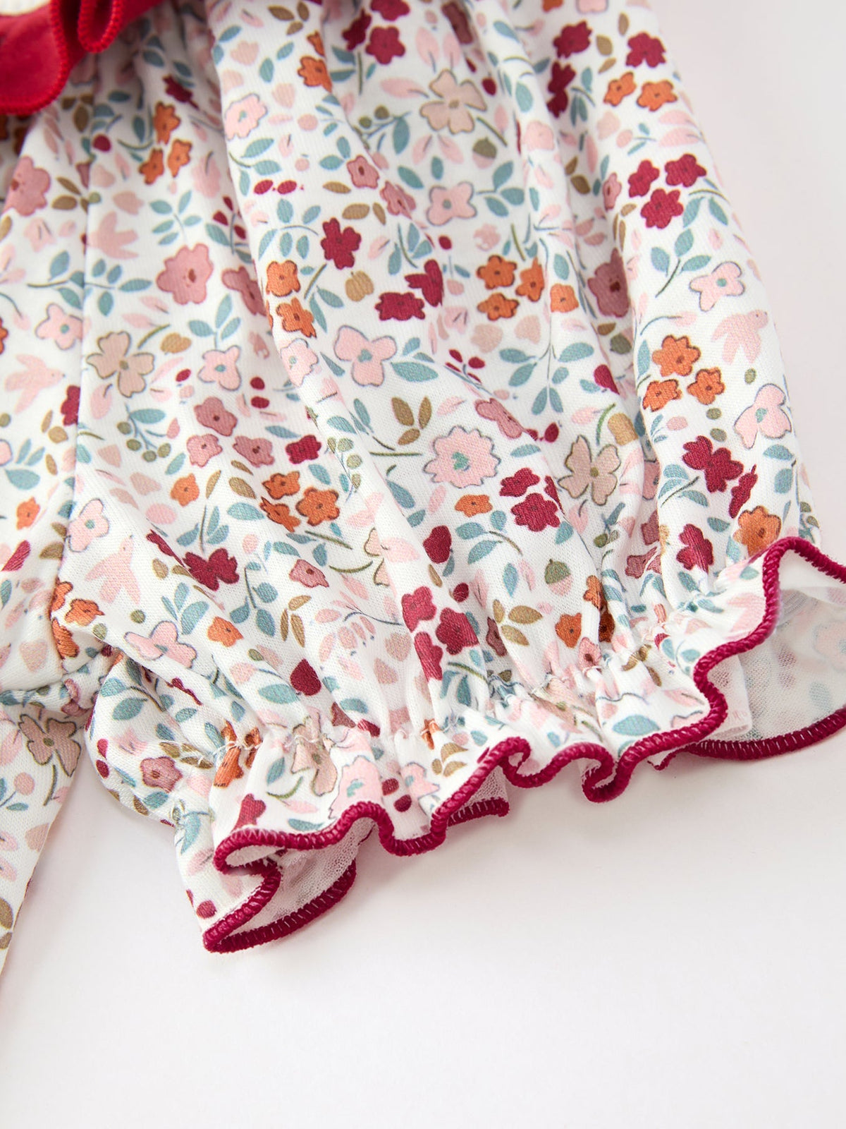 Fall Pumpkin Embroidery Girls Dress Floral Ruffle Collar Dress - Rylee Faith Designs - Flyclothing LLC