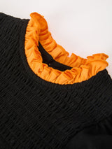 Girls Halloween Dog Pumpkin Black Bloomers Set - Rylee Faith Designs - Flyclothing LLC