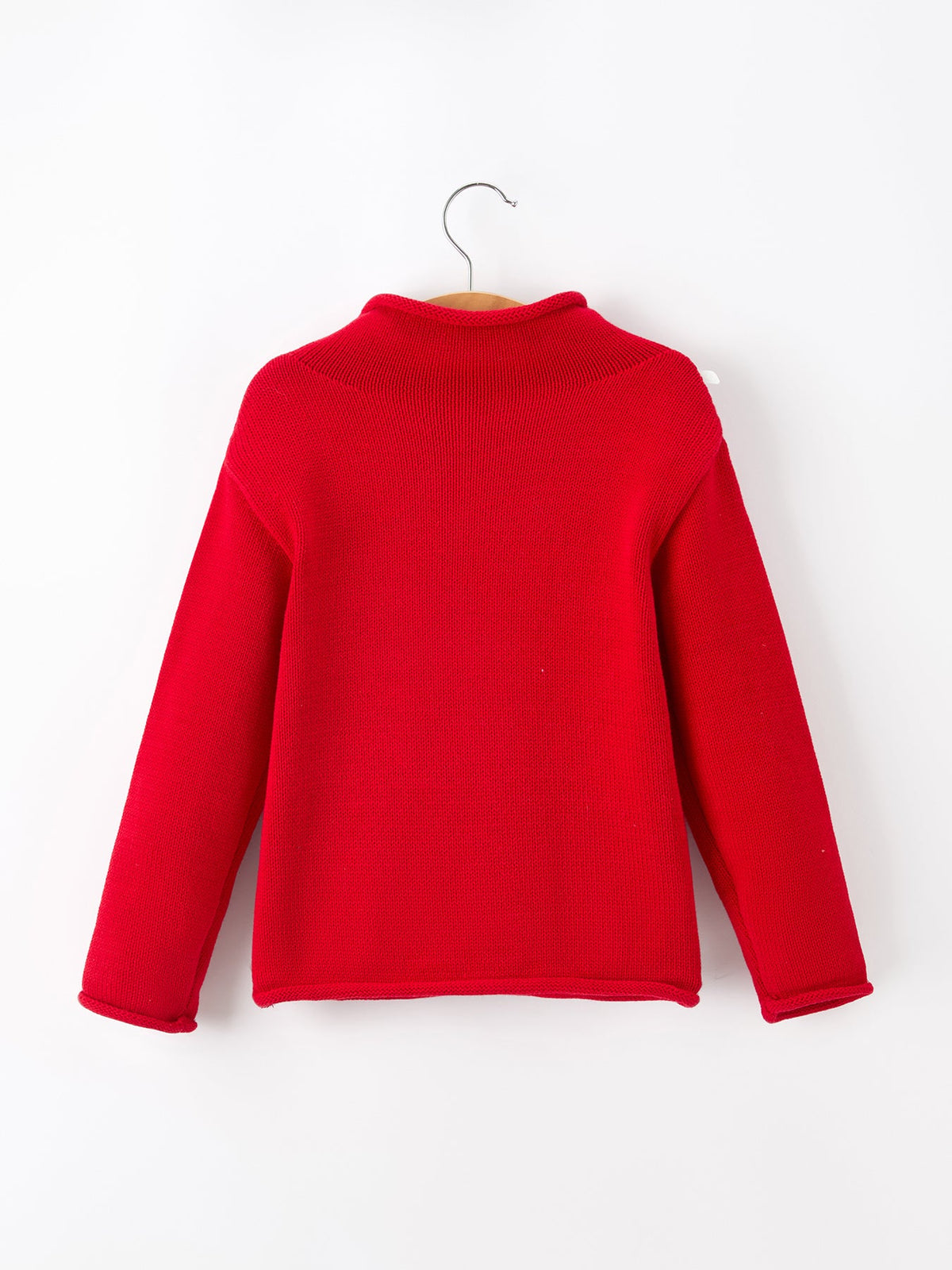 Baby Girl Christmas Red Knit Sweater with Embroidered Tree Appliqué - Rylee Faith Designs - Flyclothing LLC