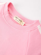 Girls Pink Bow Trim Sweatshirt and Pants Set