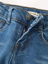 Girls Denim Leggings Ruffle Bell Bottom Pants - Rylee Faith Designs - Flyclothing LLC