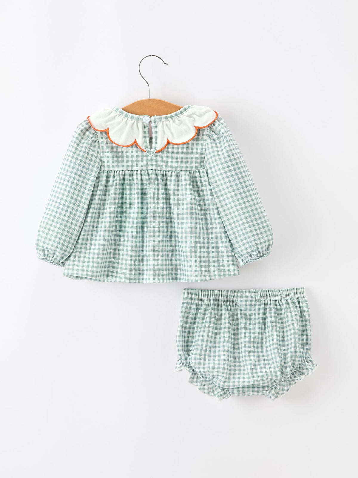 Halloween Thanksgiving Embroidered Pumpkin Girls Bloomer Set - Rylee Faith Designs - Flyclothing LLC