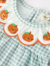 Halloween Thanksgiving Embroidered Pumpkin Girls Bloomer Set - Rylee Faith Designs - Flyclothing LLC