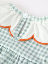 Halloween Thanksgiving Embroidered Pumpkin Girls Bloomer Set - Rylee Faith Designs - Flyclothing LLC