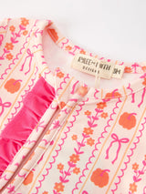 Halloween Thanksgiving Pumpkin Bow Baby Sleeper - Rylee Faith Designs - Flyclothing LLC