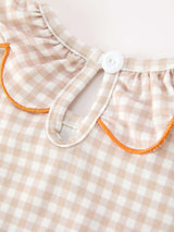 Thanksgiving Smocked Girls Dress Turkey Pumpkin Pie Embroidery