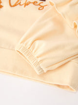 Fall Cozy Girls Ruffle Top Bell Bottom Pants Set
