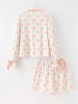 Mommy and Me Fall Pumpkin Print Pajama Set