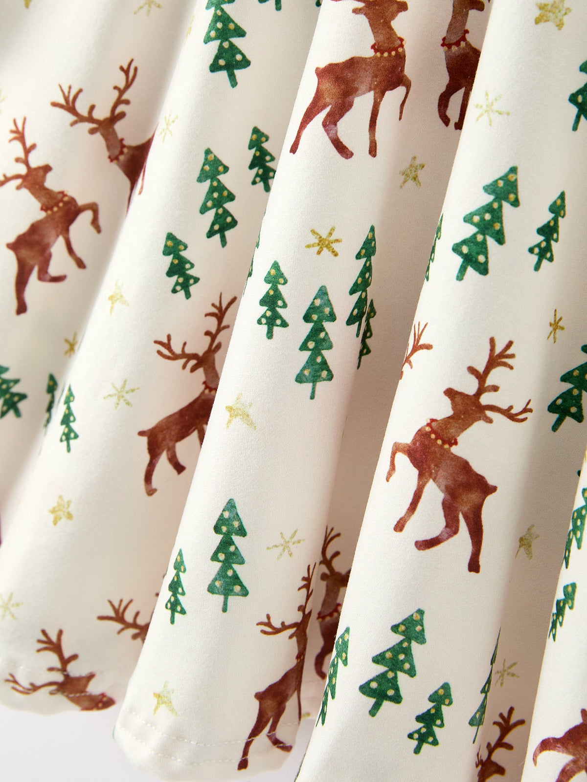 Christmas Girls Deer & Pine Tree Holiday Twirl Dress - Rylee Faith Designs - Flyclothing LLC