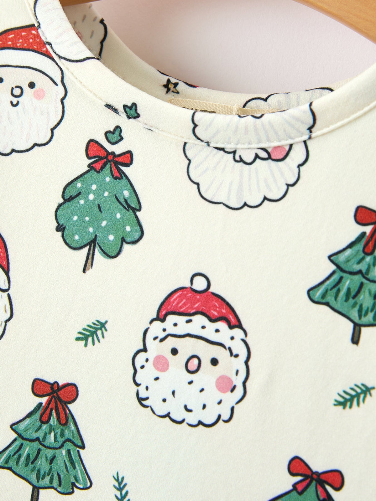 Girls Santa & Christmas Tree Print Twirl Dress - Rylee Faith Designs - Flyclothing LLC
