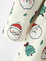 Girls Santa & Christmas Tree Print Twirl Dress - Rylee Faith Designs - Flyclothing LLC