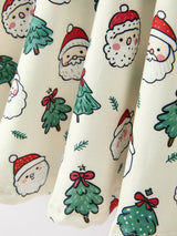 Girls Santa & Christmas Tree Print Twirl Dress - Rylee Faith Designs - Flyclothing LLC