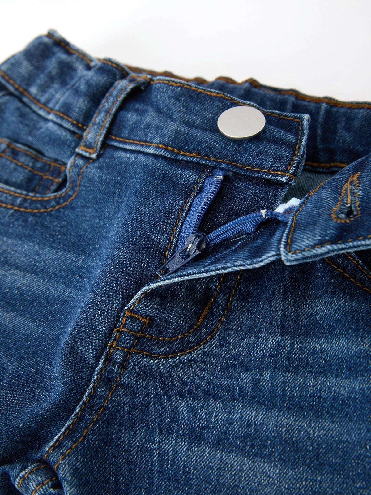 Girls Denim Bell Bottom Pants Lace Flare Jeans - Rylee Faith Designs - Flyclothing LLC