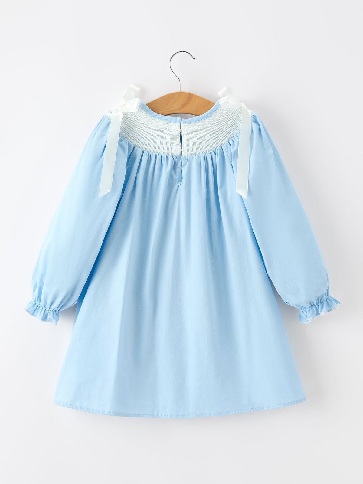 Christmas Nativity Smocked Long Sleeve Girls Dress - Rylee Faith Designs - Flyclothing LLC