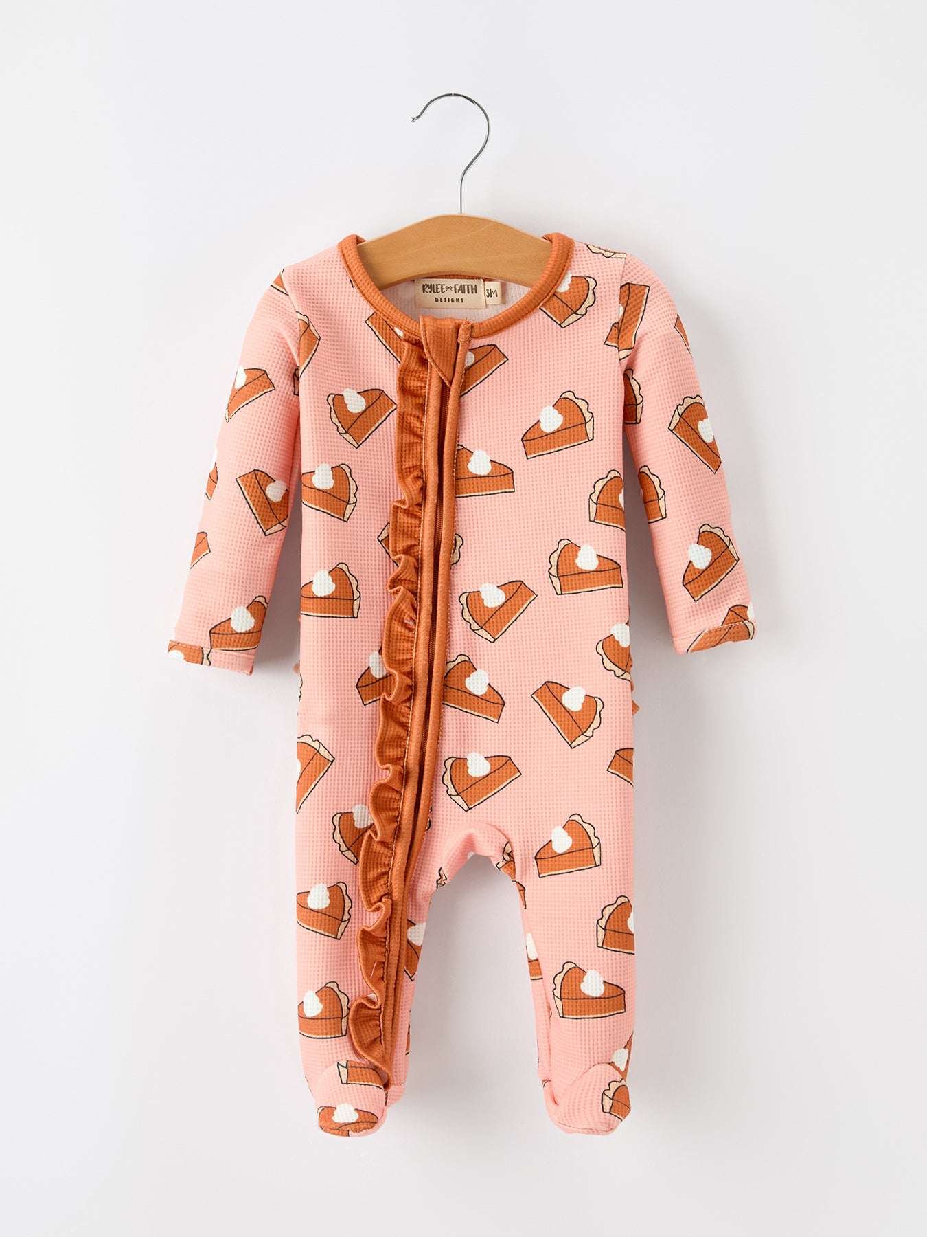 Girls Thanksgiving Pumpkin Pie Baby Girls Sleeper