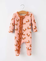 Girls Thanksgiving Pumpkin Pie Baby Girls Sleeper