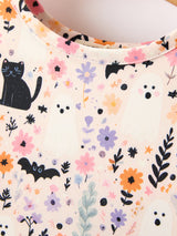 Halloween Black Cat Girls Twirl Dress - Rylee Faith Designs - Flyclothing LLC