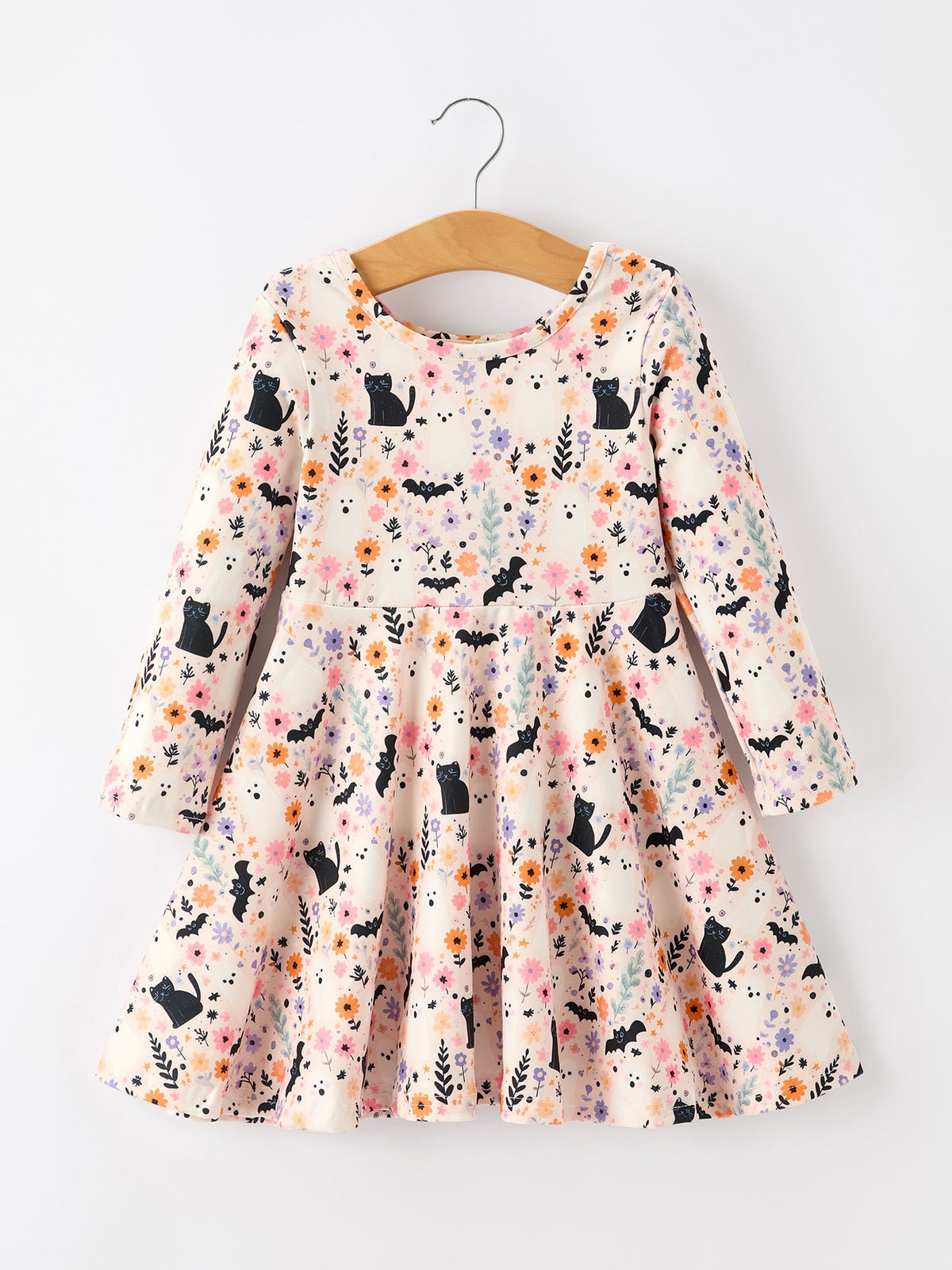 Halloween Black Cat Girls Twirl Dress - Rylee Faith Designs - Flyclothing LLC