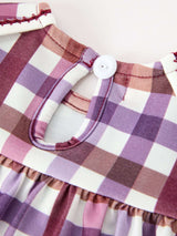 Fall Plaid Petals Collar Girls Bloomer Set - Rylee Faith Designs - Flyclothing LLC