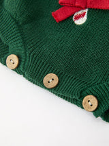Christmas Jolly Candy Cane Knit Baby Romper - Rylee Faith Designs - Flyclothing LLC