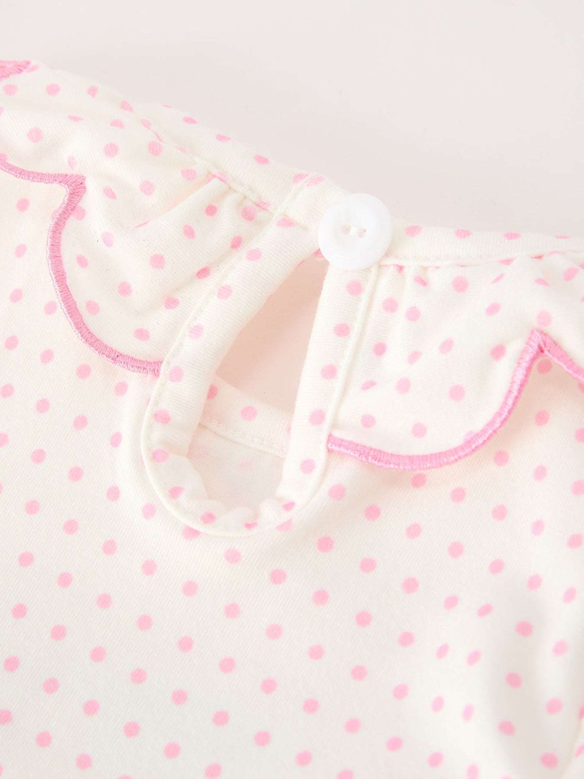 Christmas Smocked Baby Girl Bubble Romper Embroidered Ruffle Collar