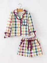 Mommy and Me Fall Plaid  Pajama Set