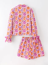 Mommy & me Halloween Pumpkin Pajama Set - Rylee Faith Designs - Flyclothing LLC