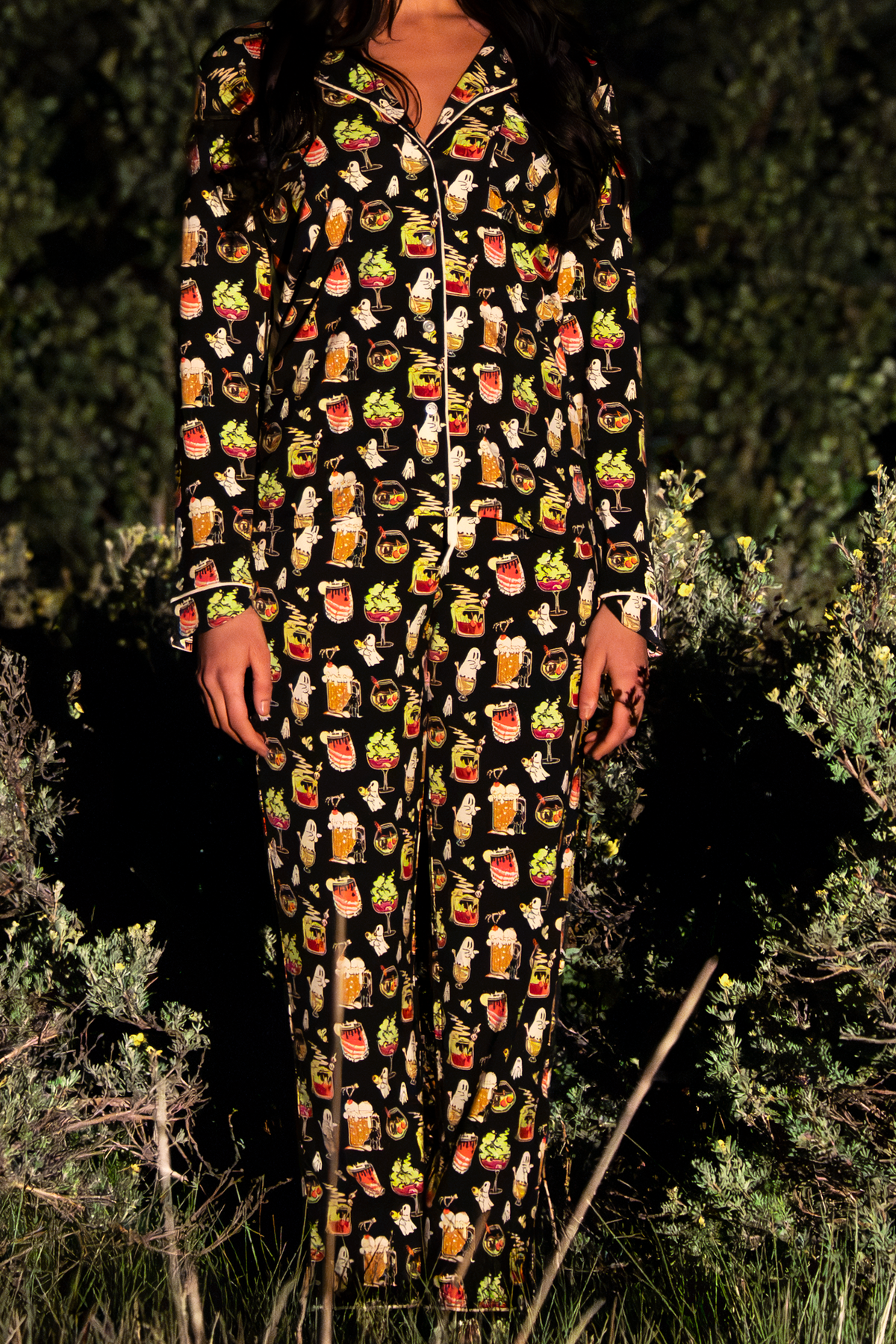 The Potions Pub | Halloween Cocktail SleepDeep™ Women’s Long Sleeve Pajama Set - Shinesty - Flyclothing LLC