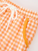 Boys Halloween Dog Pumpkin Outfit Set Plaid Pants - Rylee Faith Designs - Flyclothing LLC
