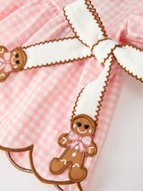 Christmas Girls Gingerbread Peter Pan Collar Bloomer Set - Rylee Faith Designs - Flyclothing LLC