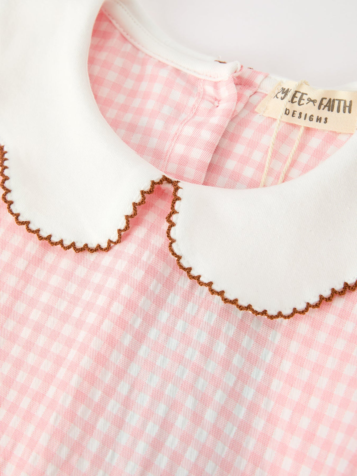 Christmas Girls Gingerbread Peter Pan Collar Dress - Rylee Faith Designs - Flyclothing LLC