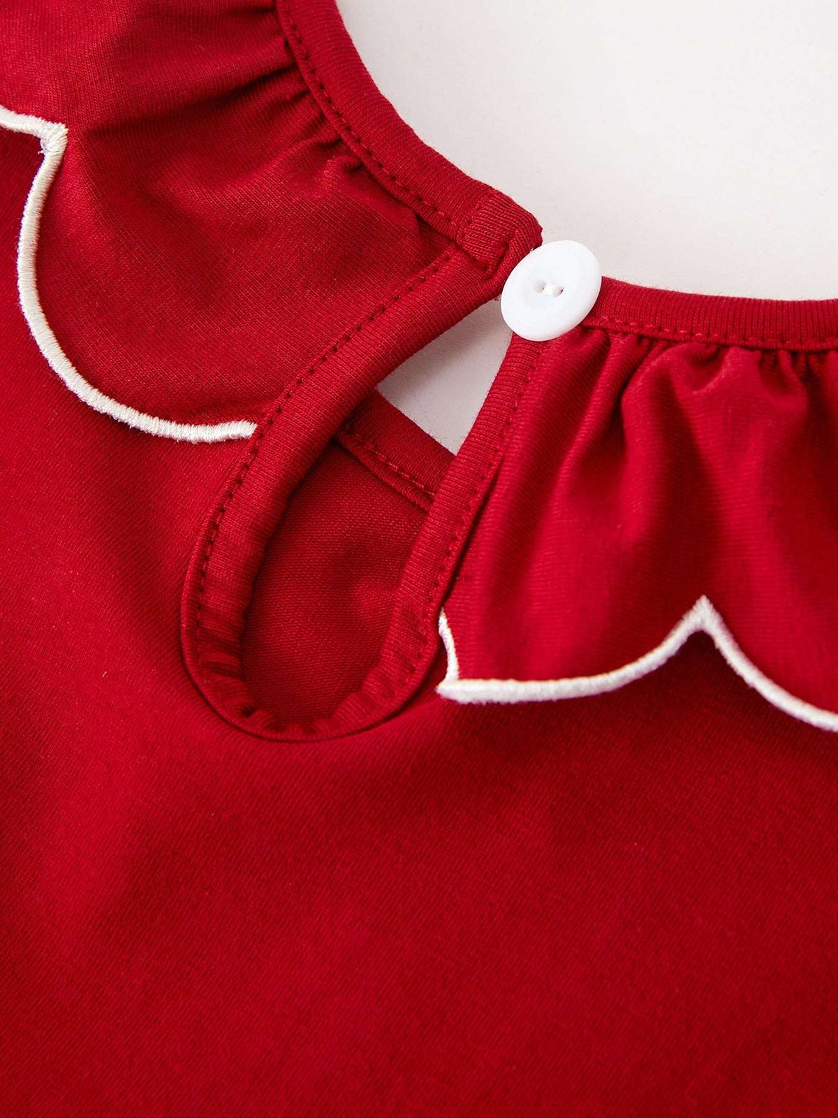 Girls Christmas Reindeer Smocked Red Bow Dress - Rylee Faith Designs - Flyclothing LLC