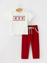 Boys Christmas Reindeer T-Shirt & Pants Set - Rylee Faith Designs - Flyclothing LLC