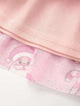 Girls Pink Christmas Santa Candy Cane Print Tutu Skirt - Rylee Faith Designs - Flyclothing LLC
