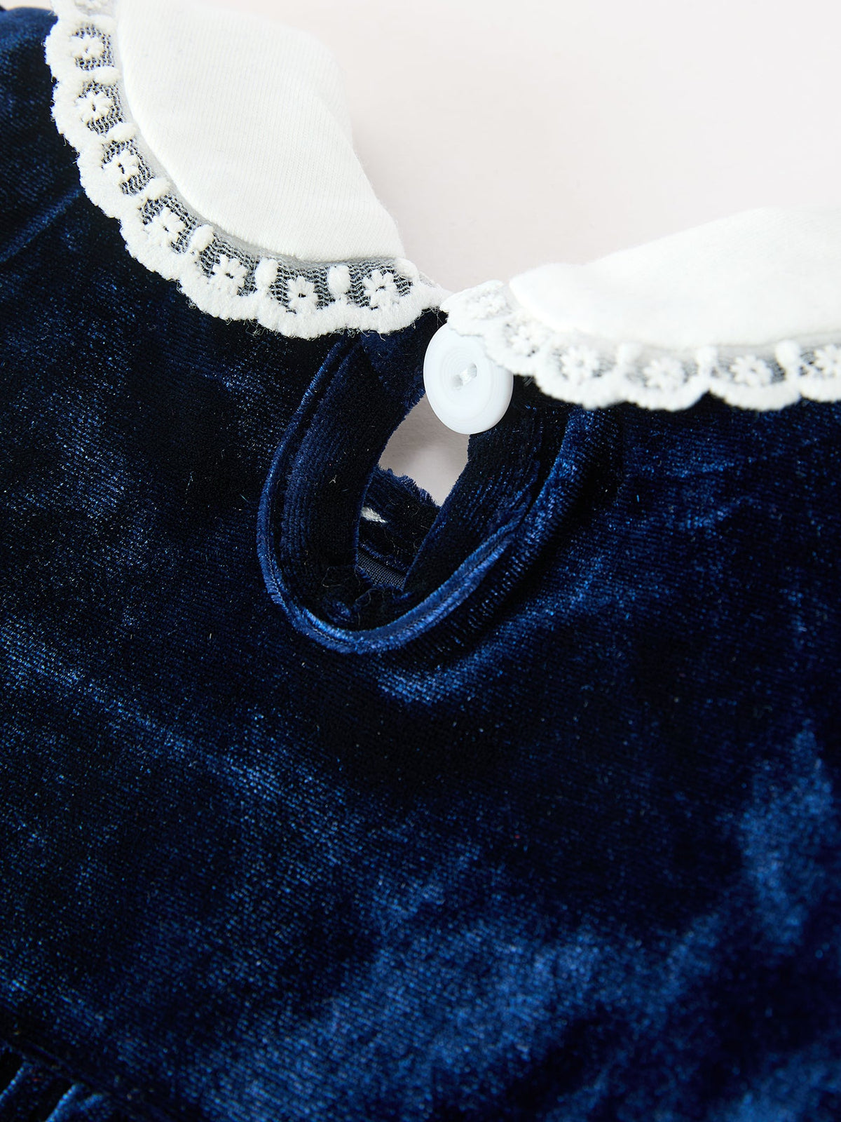 Girls Christmas Navy Velvet Smocked Top And Bloomers Outfit - Rylee Faith Designs - Flyclothing LLC