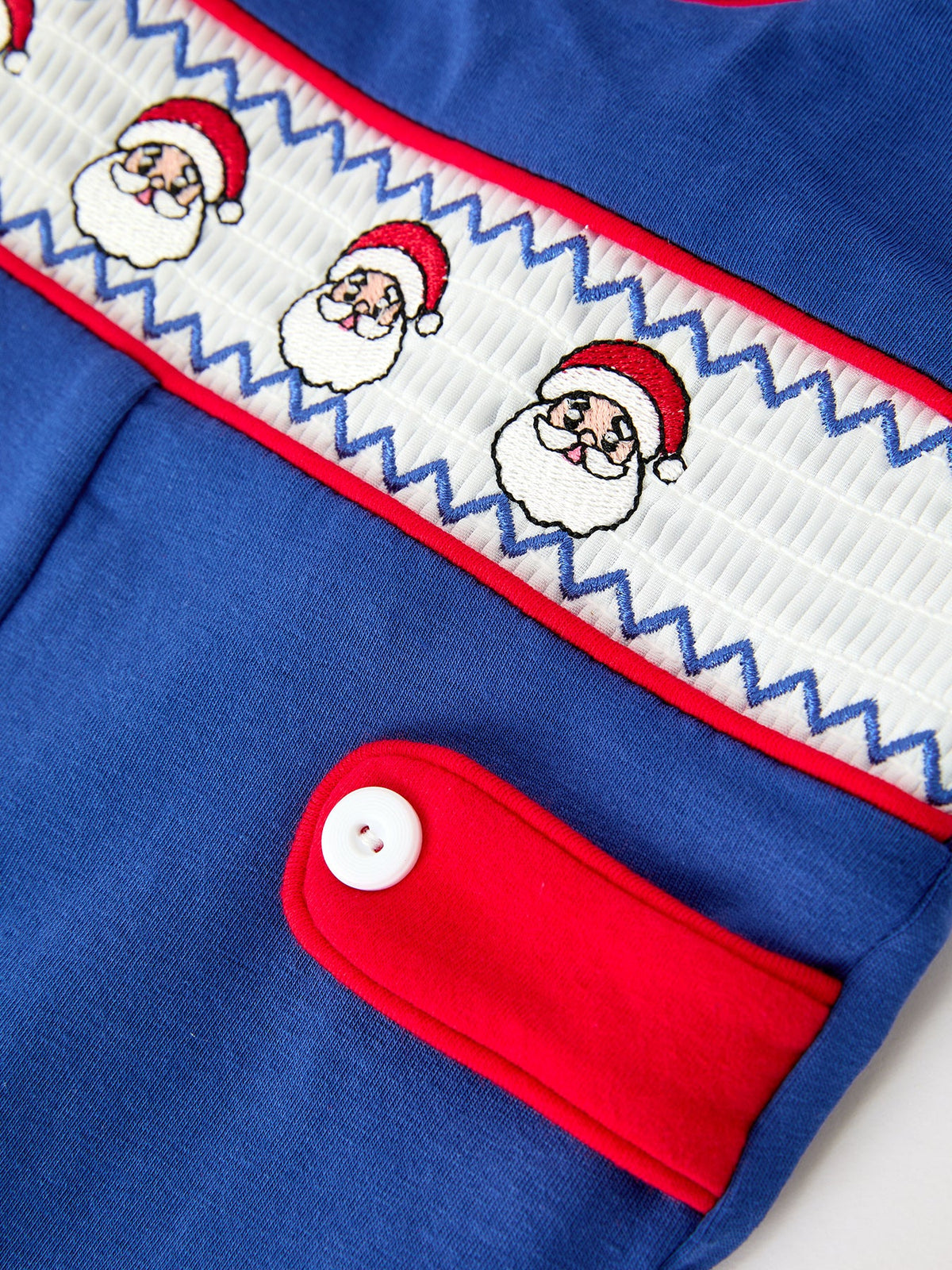 Christmas Santa Baby Boys Smocked Jon Jon - Rylee Faith Designs - Flyclothing LLC