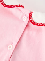 Christmas Girls Candy Cane Embroidered Top & Red Bloomer Set - Rylee Faith Designs - Flyclothing LLC