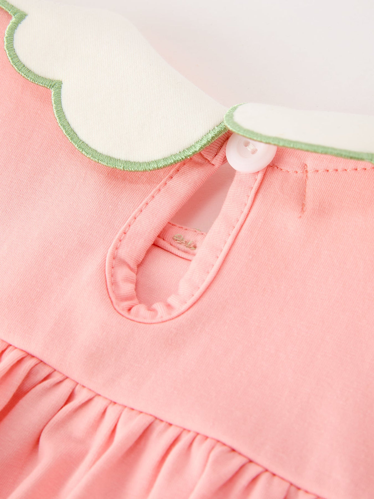 Christmas Baby Girls Pink Christmas Tree Embroidered Ruffle Romper - Rylee Faith Designs - Flyclothing LLC