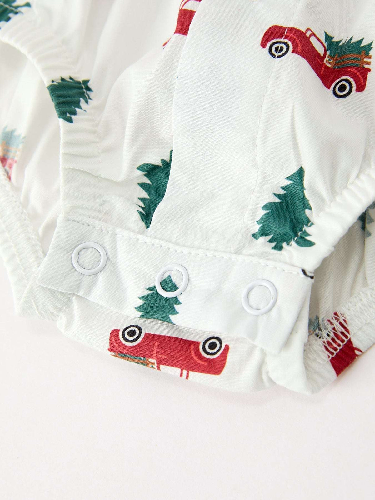Christmas Baby Boys Christmas Tree Truck Print Long Sleeve Shirt Romper - Rylee Faith Designs - Flyclothing LLC