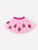 FALL Girls Pink Sequin Ballet Slipper Tulle Tutu Skirt