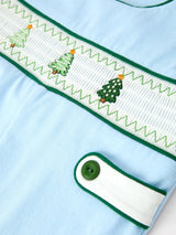 Christmas Boys Blue Christmas Tree Embroidered JonJon